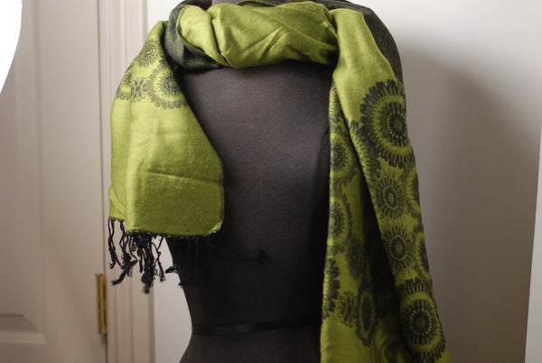 Olive Flower Scarf Design