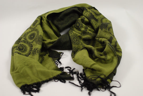 Olive Flower Scarf Design