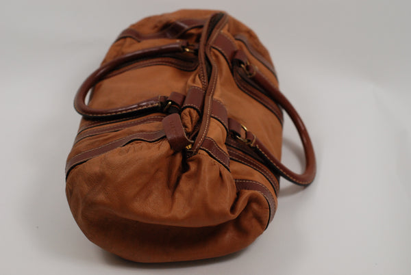 Brown Leather Bucket Bag