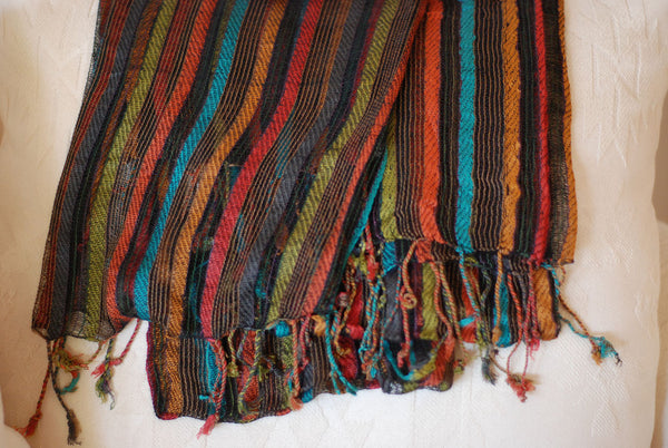 Woven Striped Scarf