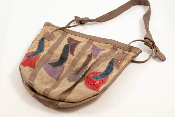 Vintage Wearable Art Collage Handbag