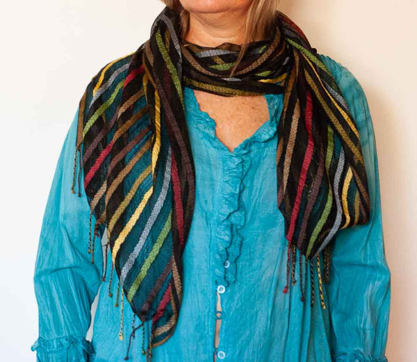 Woven Striped Scarf